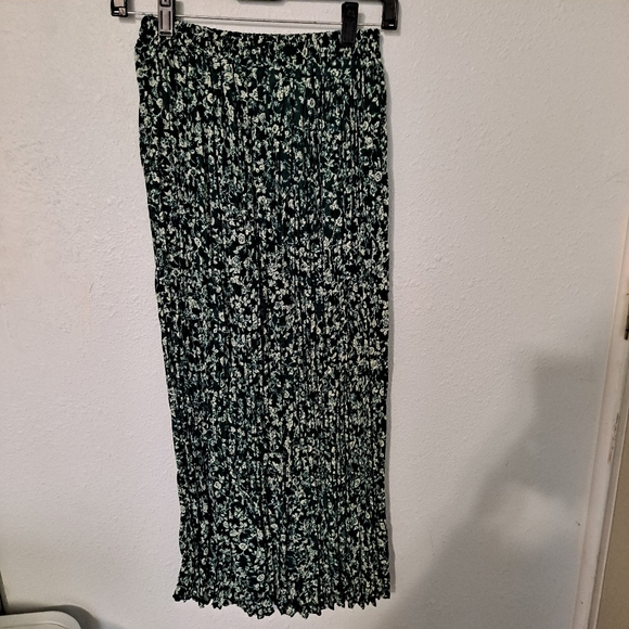 Vintage Elyees Green Floral Long Skirt - Picture 5 of 7